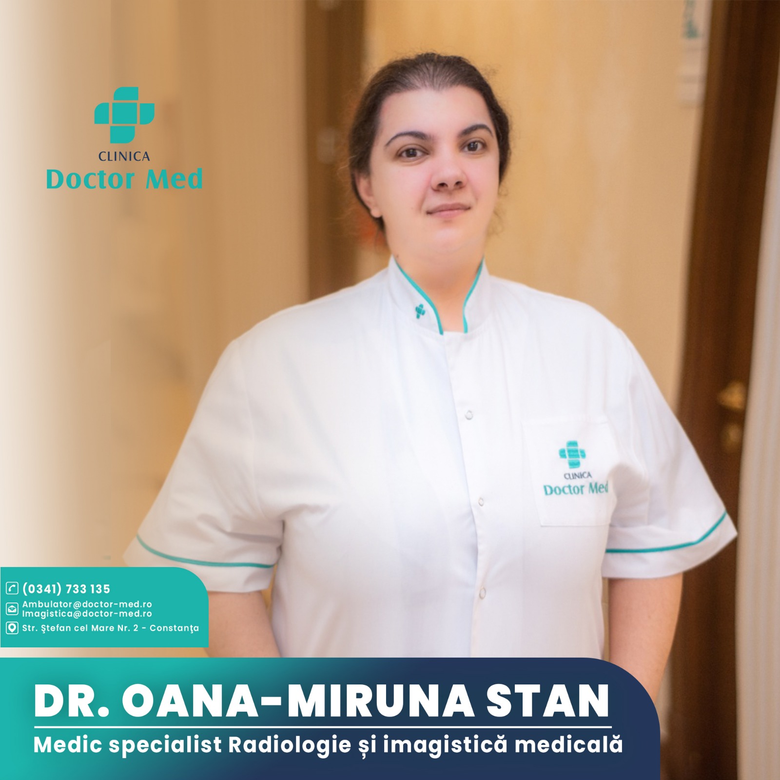 Dr. Oana Miruna Stan – medic specialist Radiologie și Imagistică in clinica Doctor Med