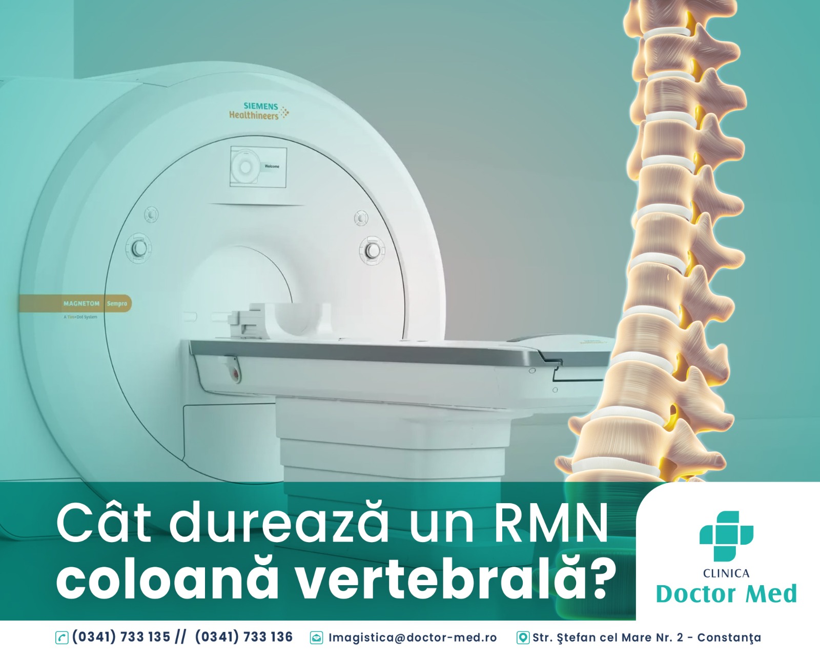 Cât durează un RMN coloană vertebrală