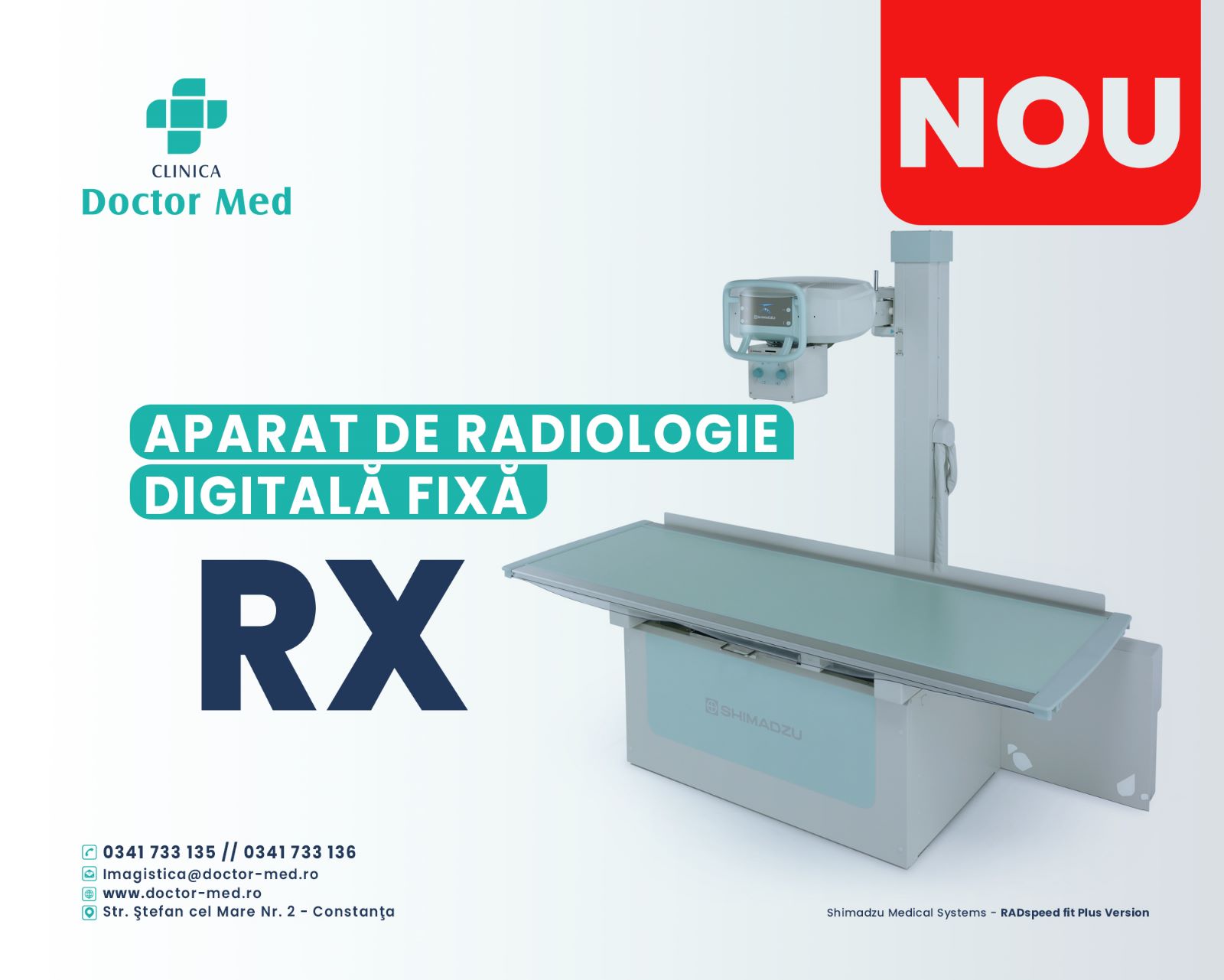 NOU! Radiografii la clinica Doctor Med