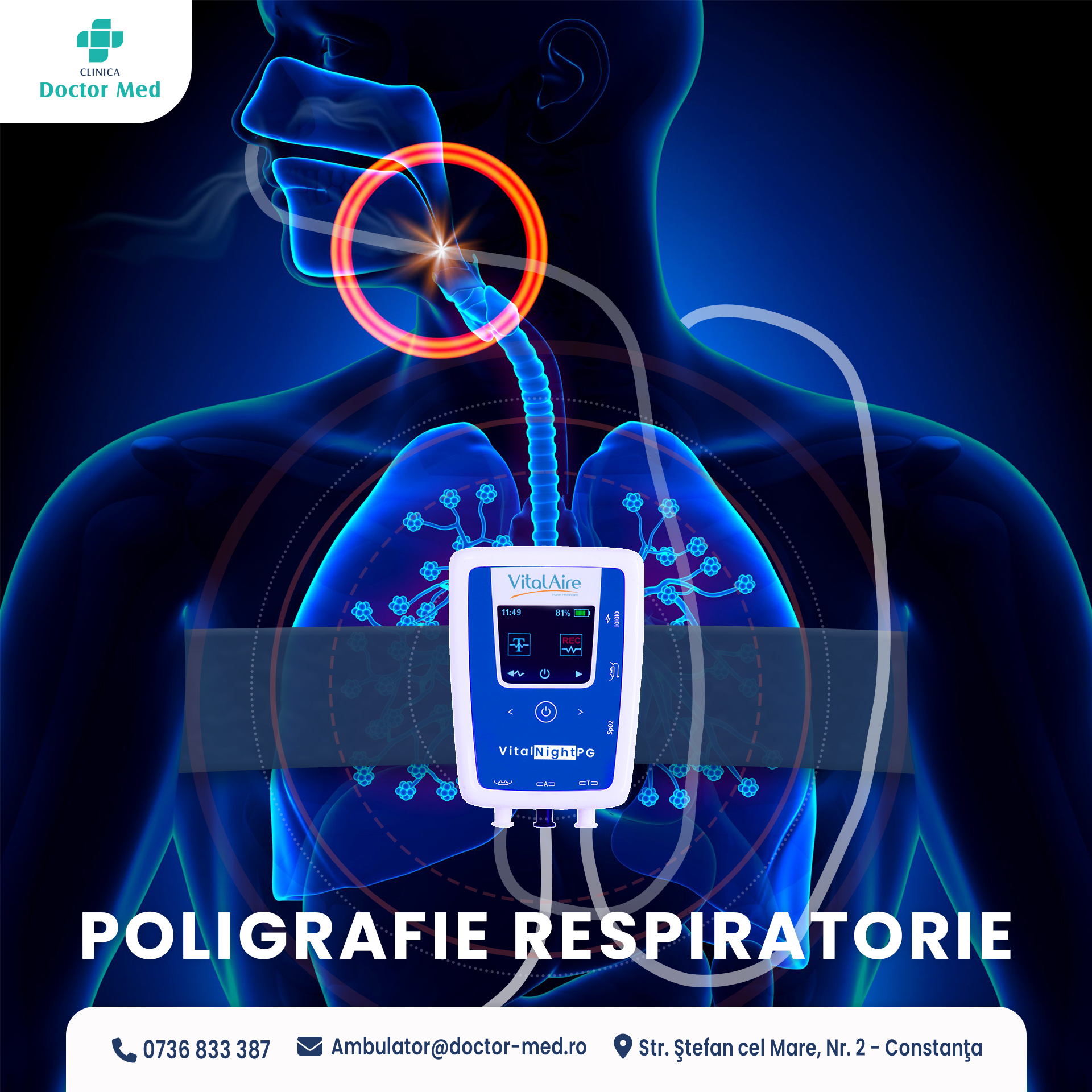 Nou la Clinica Doctor Med – Poligraf de somnologie!