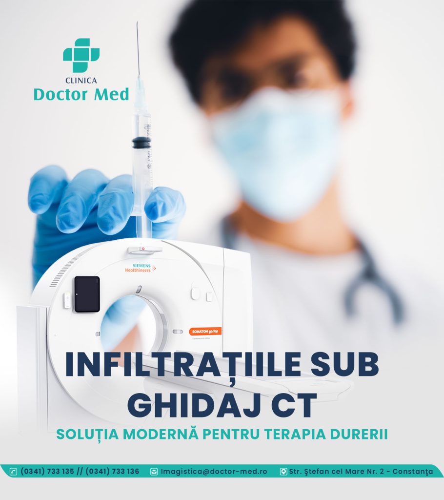 Infiltrațiile sub ghidaj CT – soluția modernă pentru terapia durerii, acum la clinica Doctor Med